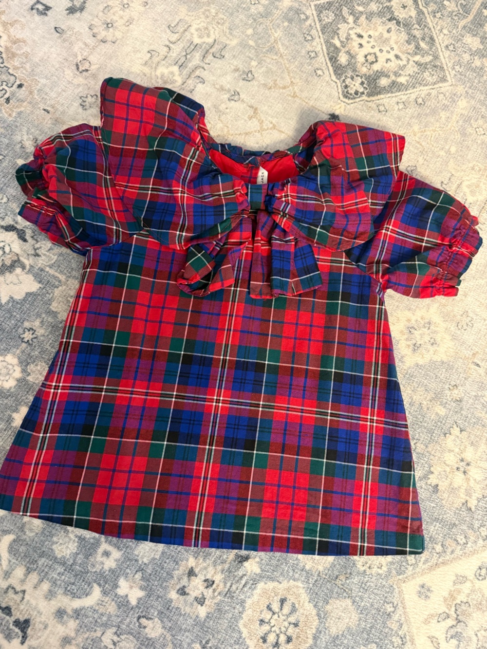 Janie and Jack Red Plaid girls shirt